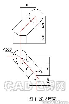 CAD蛇形彎管三維建模autocad案例圖片1