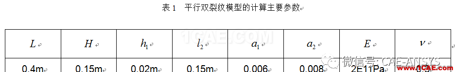 基于ANSYS的平行雙裂紋斷裂分析ansys分析圖片2