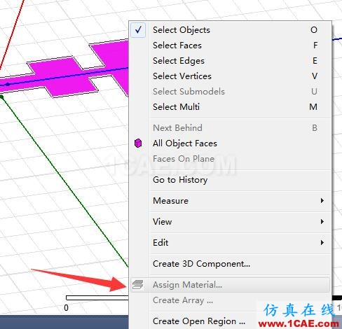 為什么HFSS右鍵菜單Assign Materials為灰色不可用？HFSS結(jié)果圖片1