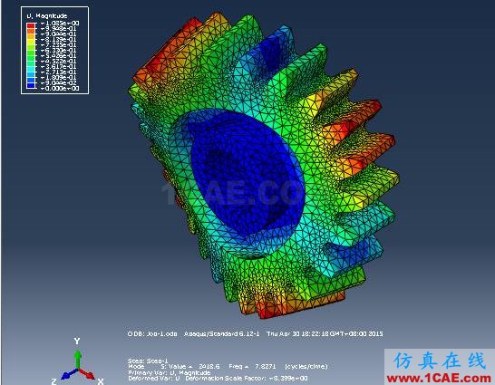 ABAQUS的直齒圓柱齒輪模態(tài)有限元分析abaqus有限元資料圖片13