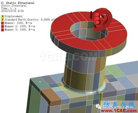 workbench中以云圖形式顯示網(wǎng)格質(zhì)量，扭矩荷載的施加 ansys培訓(xùn)課程圖片15