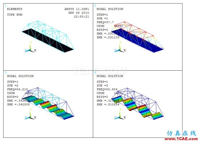 ansys 同時(shí)顯示多階模態(tài)