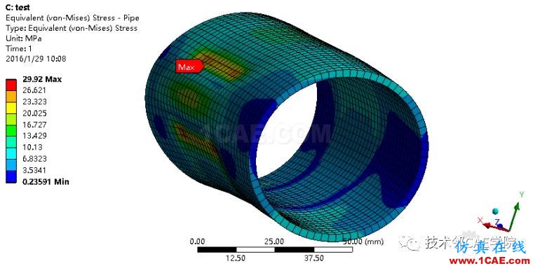 【干貨】ANSYS workbench接觸問題案例——卡箍連接ansys培訓課程圖片15