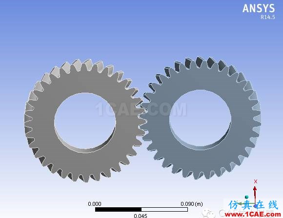 齒輪動(dòng)態(tài)接觸有限元分析ansys分析案例圖片1