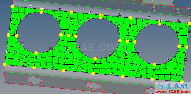 大孔周圍的網(wǎng)格調(diào)整（Hypermesh基礎(chǔ)入門(mén) 12）hypermesh培訓(xùn)教程圖片6