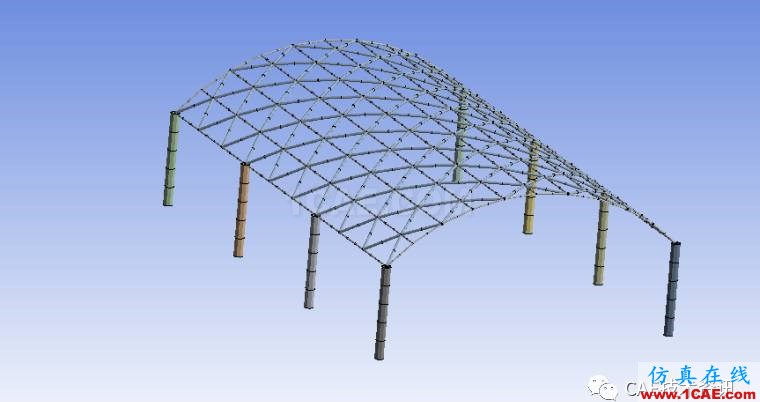 Ansys WORKBENCH基于粘彈性人工邊界的網(wǎng)架結(jié)構(gòu)的摸態(tài)分析和地震分析ansys培訓課程圖片1