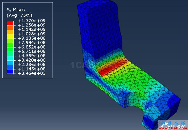 Abaqus和WELSIM仿真簡單支架受力分析案例賞析---細(xì)化網(wǎng)格對（應(yīng)力集中）解的收斂性的影響abaqus有限元培訓(xùn)資料圖片23