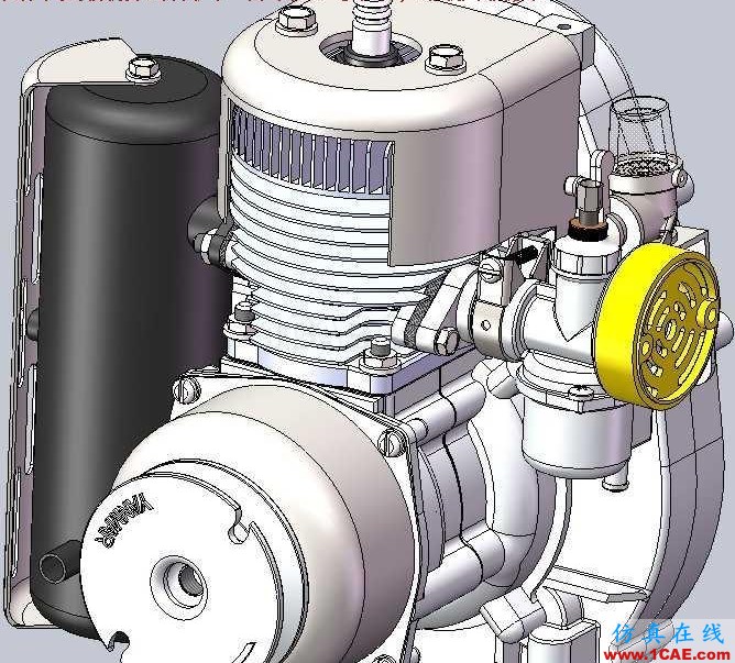 【發(fā)動(dòng)機(jī)電機(jī)】2沖程洋馬KT-30發(fā)動(dòng)機(jī)3D模型 UG(NX)設(shè)計(jì)下載ug設(shè)計(jì)教程圖片1