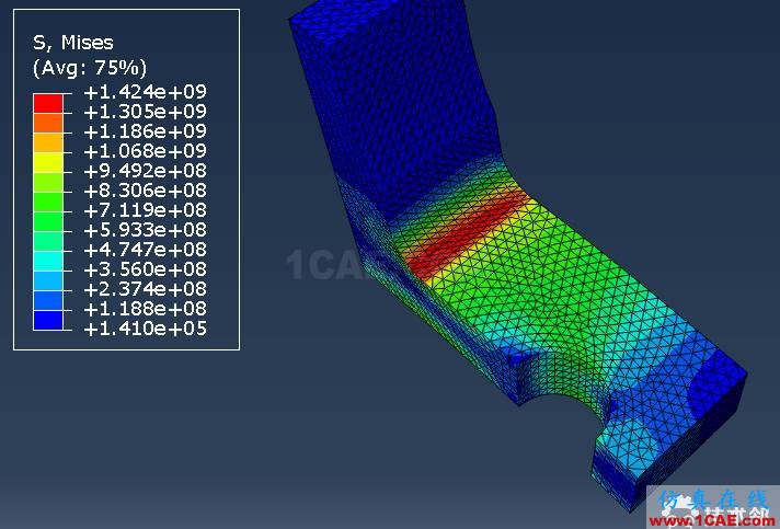Abaqus和WELSIM仿真簡單支架受力分析案例賞析---細(xì)化網(wǎng)格對（應(yīng)力集中）解的收斂性的影響abaqus有限元資料圖片15