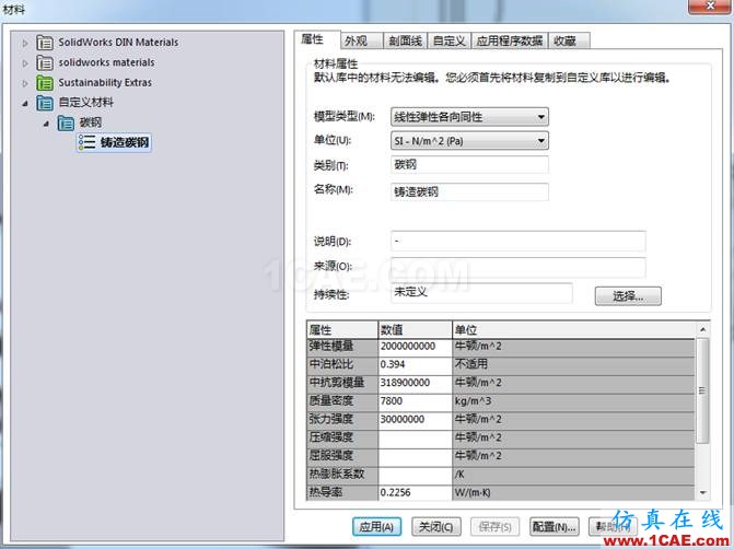 你在新增SOLIDWORKS材質(zhì)時(shí)有注意外觀和剖面線嗎? | 操作技巧solidworks simulation技術(shù)圖片1