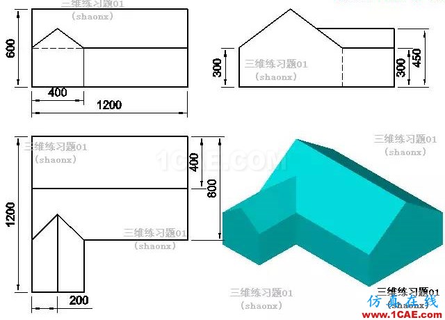 AutoCAD三維教程－拉伸、倒角AutoCAD分析圖片1