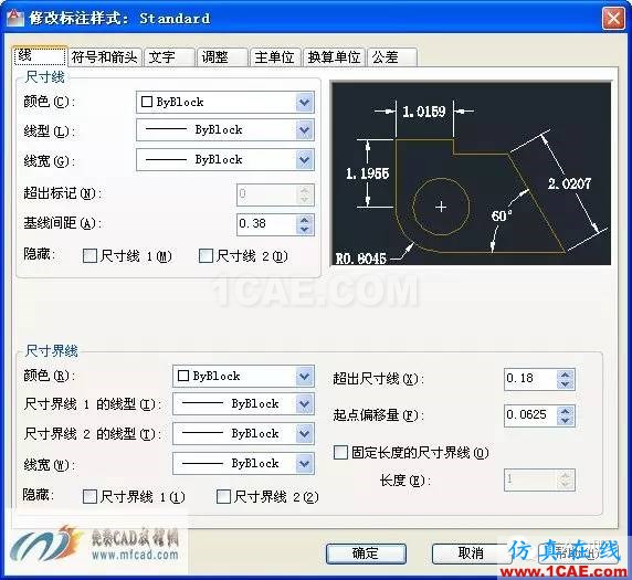 autocad標注樣式的設置AutoCAD技術(shù)圖片1