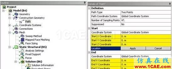 教程 | Ansys Workbench應(yīng)力線性化過程ansys分析案例圖片3