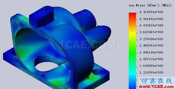 solidworks有限元分析（搖擺機(jī)構(gòu)）案例solidworks仿真分析圖片1