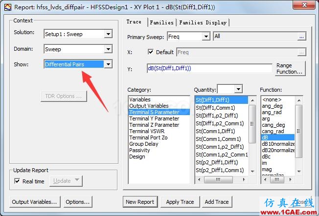 HFSS端口如何設置差分對（Differential Pairs）？HFSS培訓課程圖片4