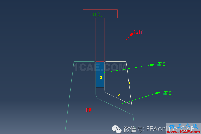 ABAQUS在等通道轉角擠壓（ECAP）成形中的應用案例abaqus有限元培訓教程圖片1