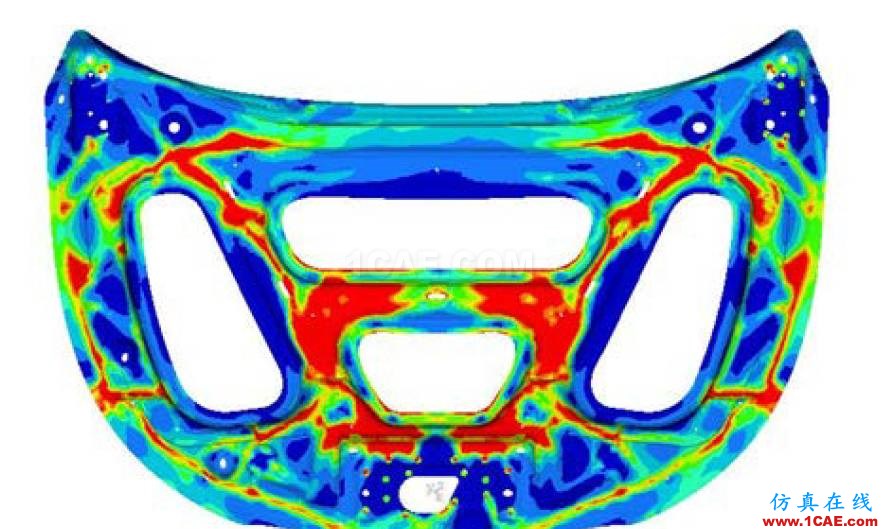 CAE于發(fā)動機蓋拓撲優(yōu)化中的應用hyperworks仿真分析圖片3